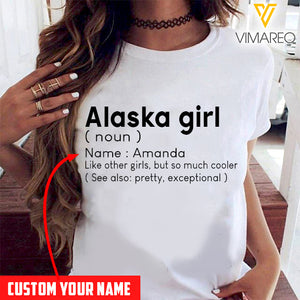 VMMH PERSONALIZED ALASKA GIRL TSHIRT PRINTED MAR-MD03