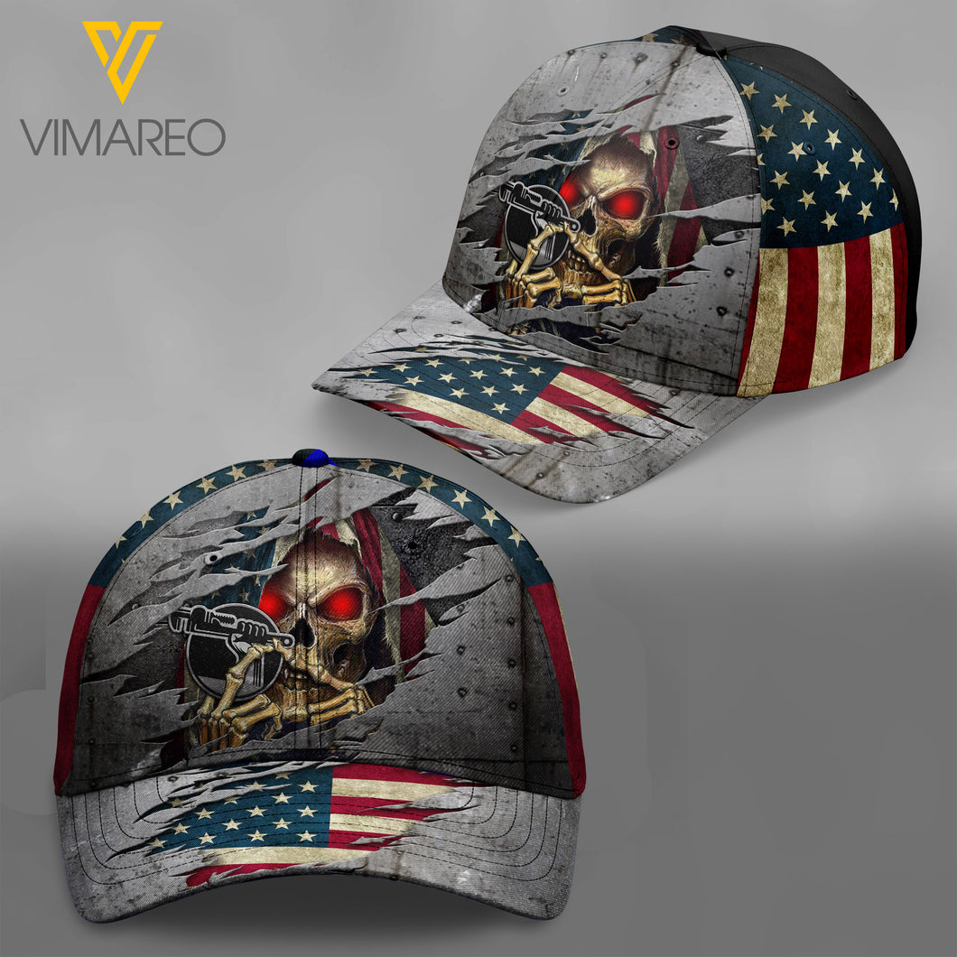 PLUMBER Peaked cap 3D TL093 SKULL