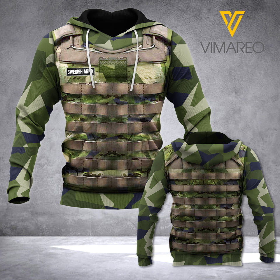 swedish ARMY HOODIE 3D TPM CAMO