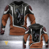 AH THOROUGHBRED HORSE HOODIE 3D PRINTED FEB-MA03