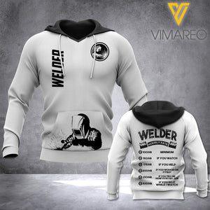 Welder hourly rate HOODIE 3D PRINTED NQA