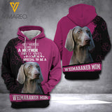 AH WEIMARANNER DOG HOODIE 3D PRINTED FEB-QH17