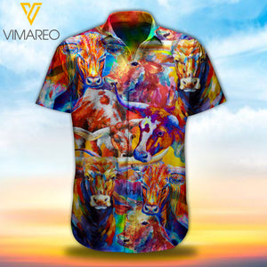 VM Texas Longhorn 3d hawaii shirt 0803