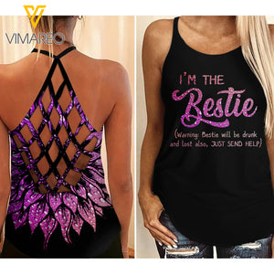 Bestie Criss-Cross Open Back Camisole Tank Top ZQ0104