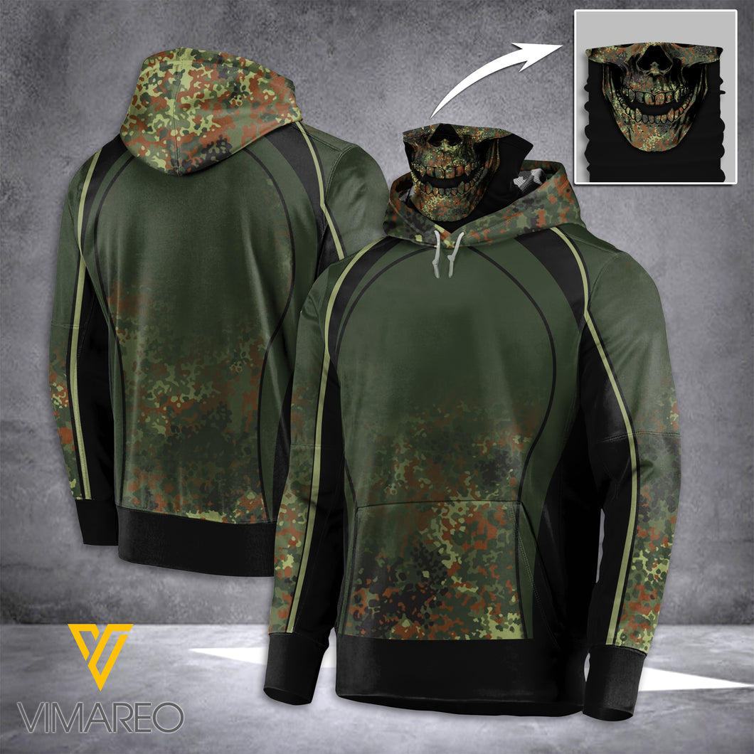 German army Mask Hoodie 3d printed dh