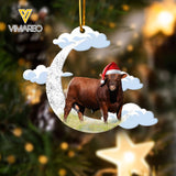 RED ANGUS CATTLE HANGING ORNAMENT CHRISTMAS NOV-HQ17