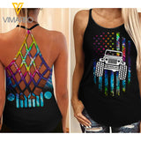 VMMH JEEP Criss-Cross Open Back Camisole Tank Top MAR-DT12