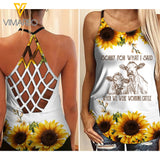 Working Cattle Criss-Cross Open Back Camisole Tank Top MAR-DT14