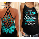 Bestie Sisters by heart Criss-Cross Open Back Camisole Tank Top