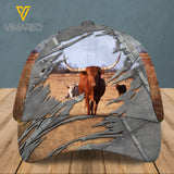 TEXAS LONGHORN CATTLE PEAKED CAP 3D