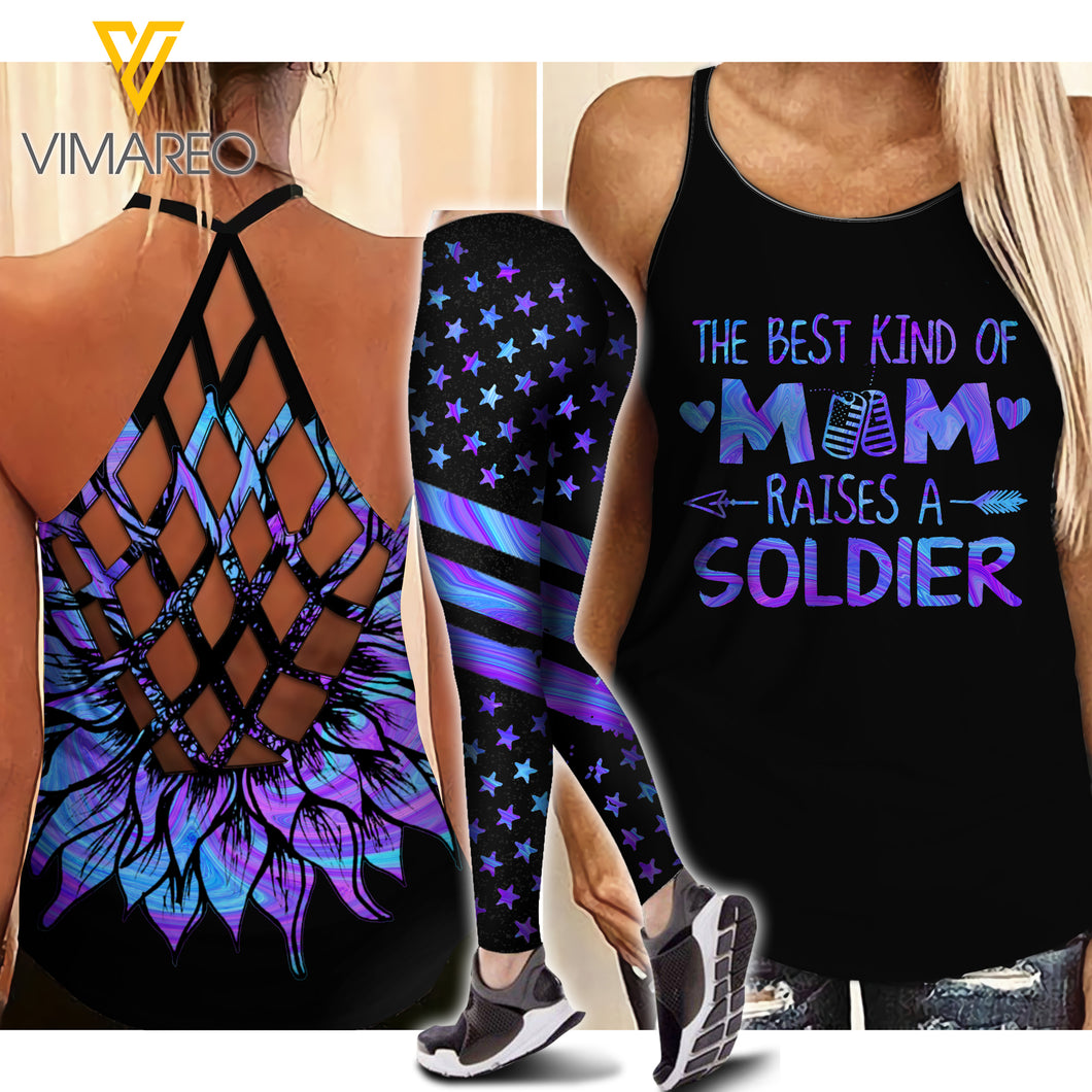 SOLDIER MOM CRISS-CROSS TANK TOP/LEGGING