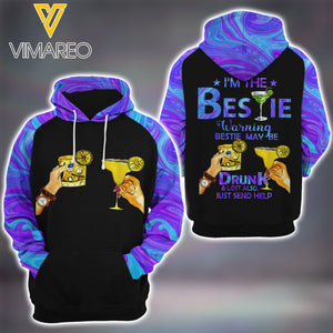 BESTIE PRINTED 3D COUPLE HOODIE YYQQ