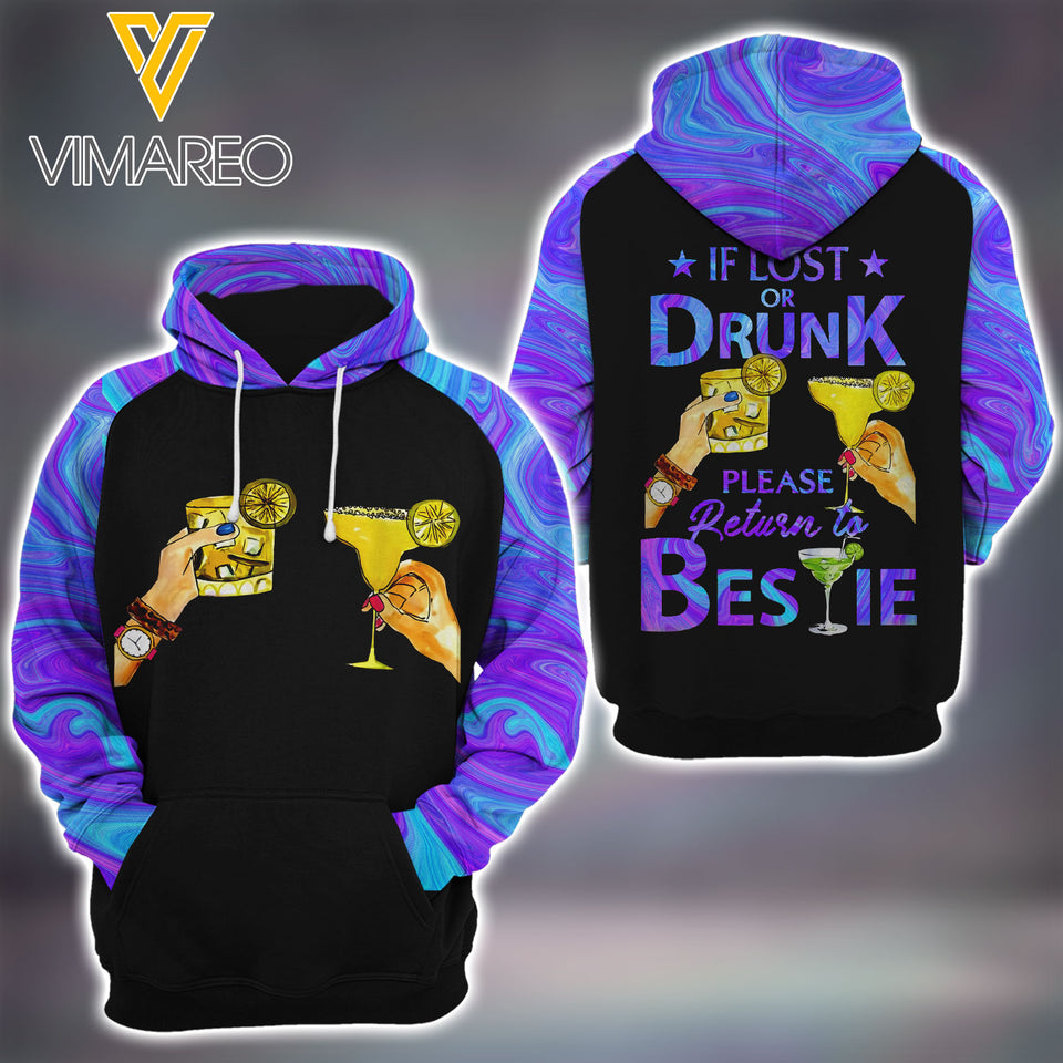 BESTIE PRINTED 3D COUPLE HOODIE YYQQ