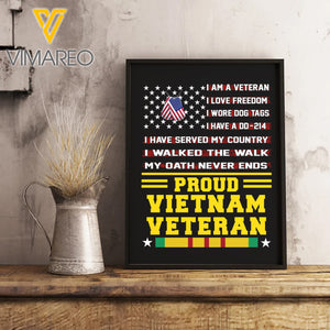 Vietnam veteran canvas 1907N