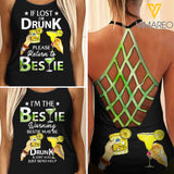 Bestie Criss-Cross Open Back Camisole Tank Top 1603NGBT