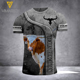 TEXAS LONGHORN T SHIRT 3D PRINTED TMTL XAM