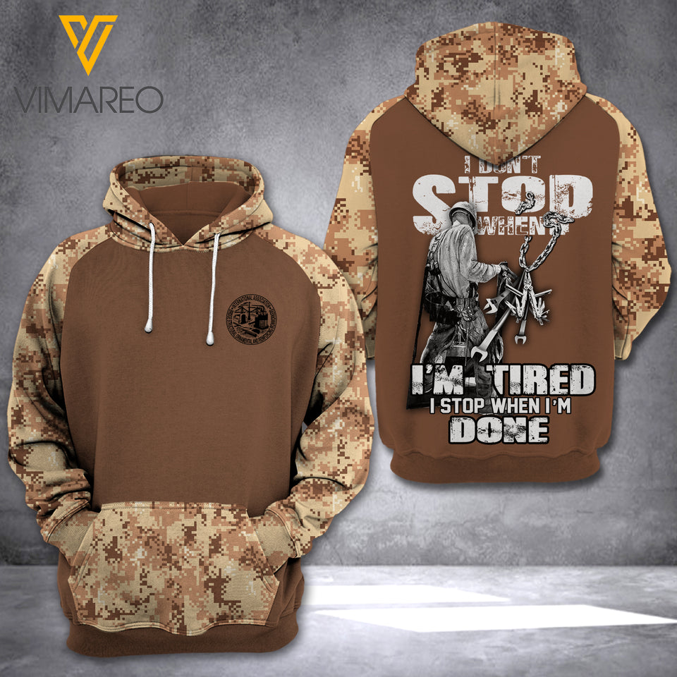 ironworker HOODIE 3D TPM CAMO patriot