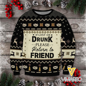 RETURN TO FRIEND BESTIES DRUNK SWEATSHIRT PRINTED TNMA0610