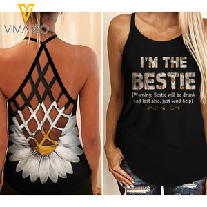 Bestie Criss-Cross Open Back Camisole Tank Top 2 style MAR-MA30