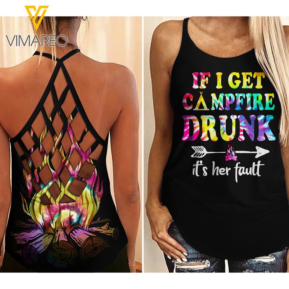 CAMPING BESTIE CRISS-CROSS OPEN BACK CAMISOLE TANK TOP