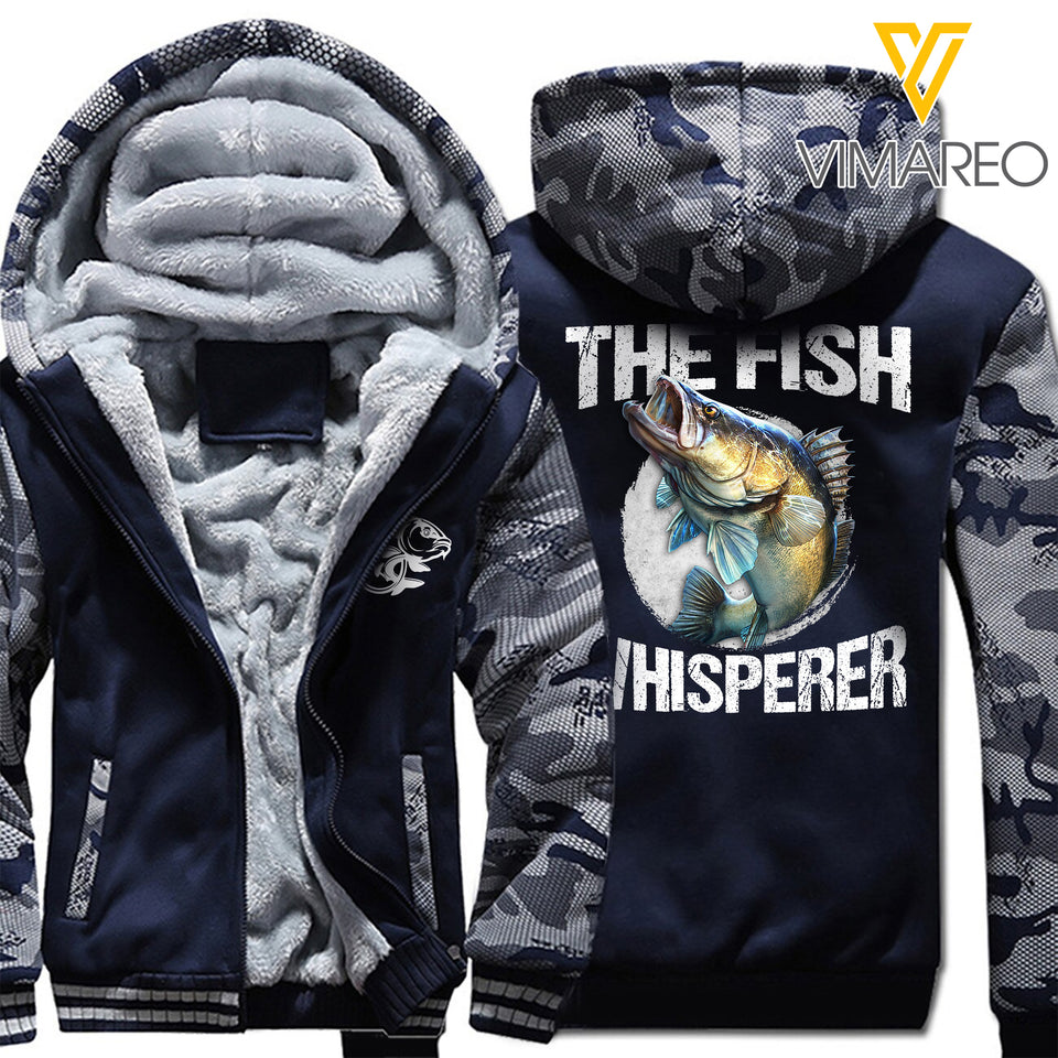 THE FISH WHISPERER FLEECE HOODIE 3D PRINTED NQA