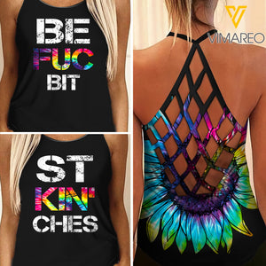 Bestie FUC Criss-Cross Open Back Camisole Tank Top HP