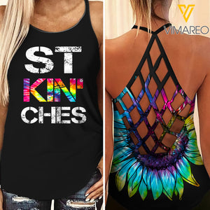 Bestie FUC Criss-Cross Open Back Camisole Tank Top HP