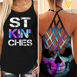 Bestie FUC Criss-Cross Open Back Camisole Tank Top SK