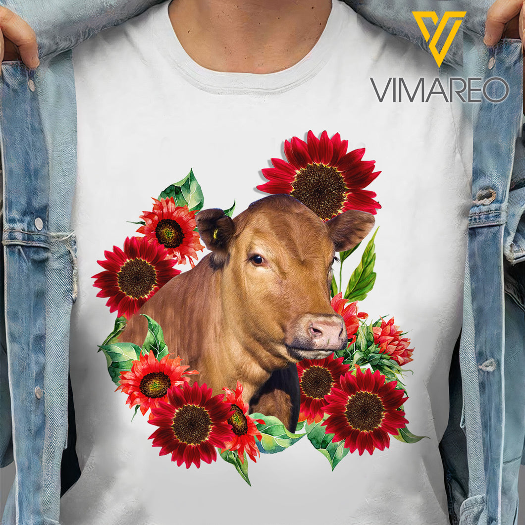 RED ANGUS CATTLE TSHIRT 3D PRINTED JUE-MA16