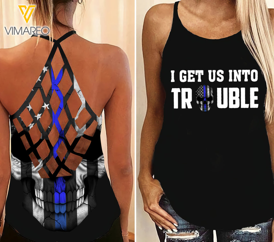 Trouble Bestie Criss-Cross Open Back Camisole Tank Top SK