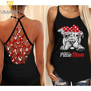 PITTIE MOM CRISS-CROSS TANK TOP