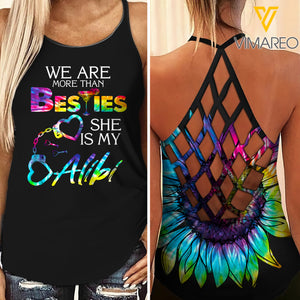 Bestie Criss-Cross Open Back Camisole Tank Top NBCEH1