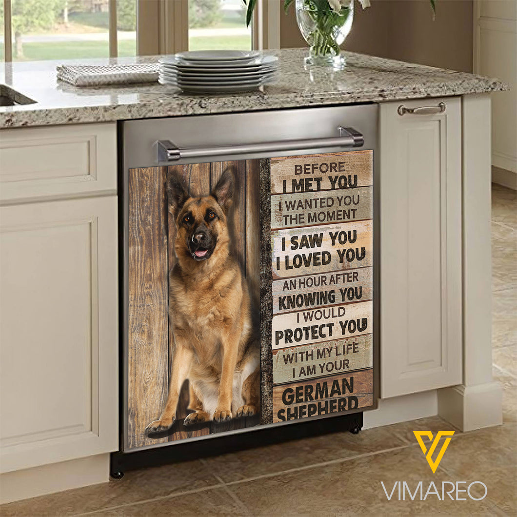 German Shepherd Dog Kitchen Dishwasher Cover