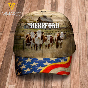 Hereford cattle 3D printed Peaked cap MTX