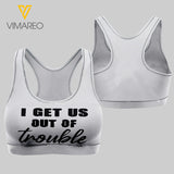 Trouble bestie Running team 3D printed Sport bra