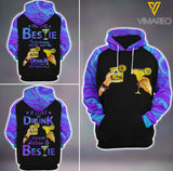 BESTIE PRINTED 3D COUPLE HOODIE YYQQ