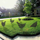 Chicken Yard Art Outdoor Garden Statues Backyard