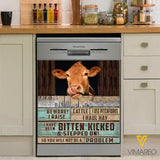 Red Angus Cattle Kitchen Dishwasher Cover