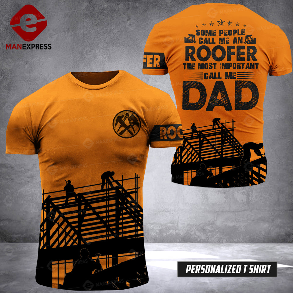 ROOFER DAD T-SHIRT 3D PRINTED LC