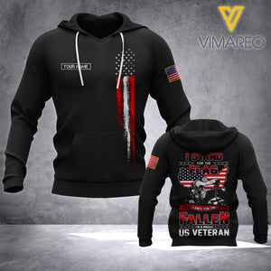 Personalized US Veteran 3D printed hoodie ZMS